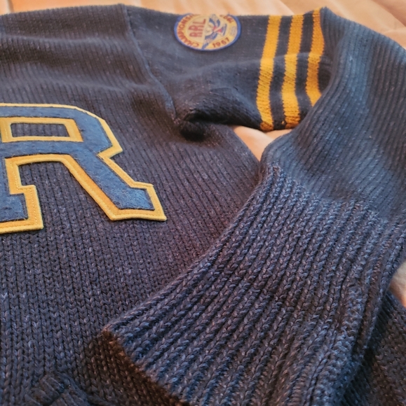 Ralph Lauren RRL Varsity Sweater Jacket - Picture 7 of 8